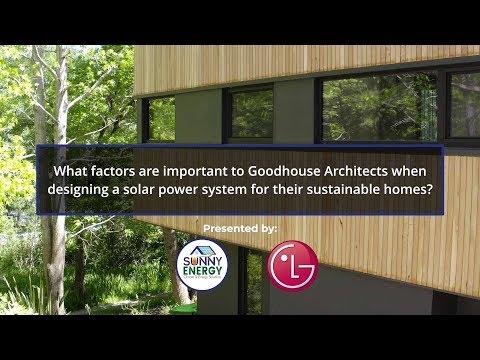 What factors are important to Goodhouse Architects when designing a solar power system?