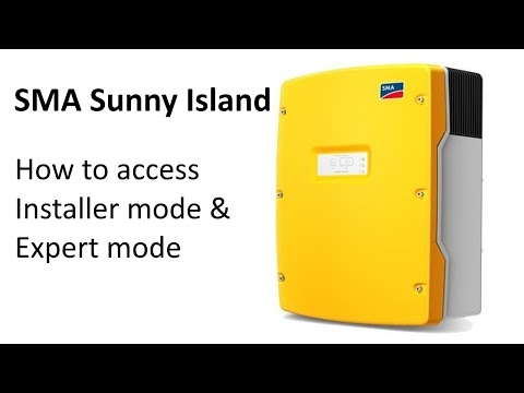 SMA Sunny Island How to Access & Installer Expert Modes