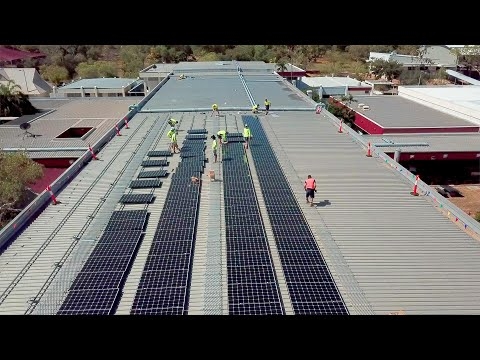 What were the constraints for the solar installation at Casuarina Senior College?