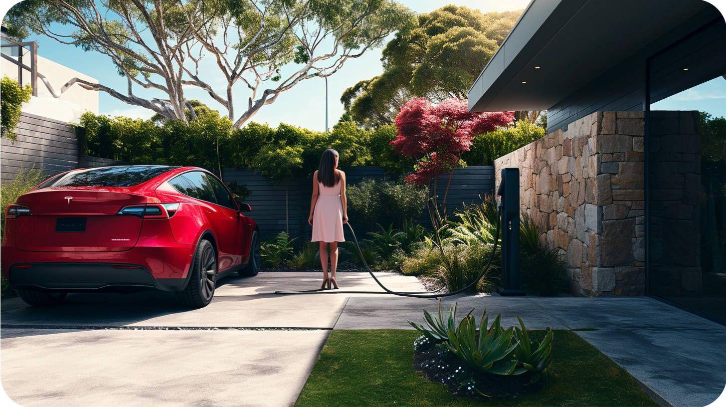 Electric car charging with solar